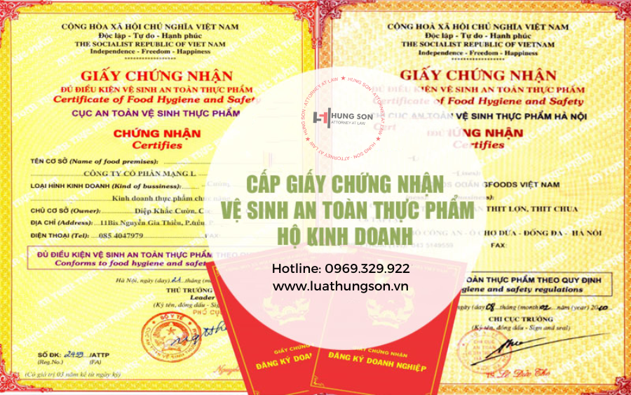 Cấp giấy chứng thực vệ sinh an toàn thực phẩm cho hộ kinh doanh